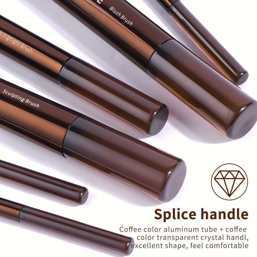 Kit 14 Pincéis Maquiagem MAANGE Base Sombra Corretivo Blush Premium