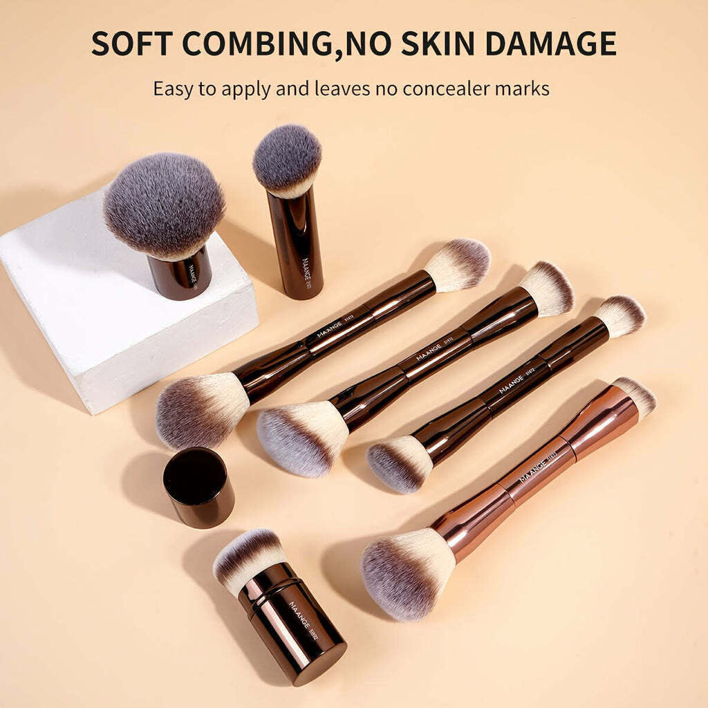 Kit 21 Pincéis de Maquiagem Profissional MAANGE com Bolsa