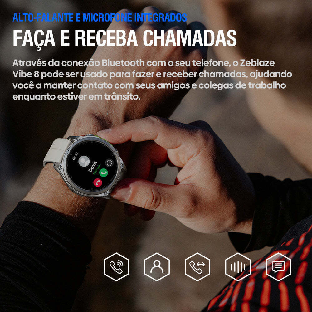 Smartwatch Zeblaze Vibe 8 Robusto AMOLED 143 60 dias bateria