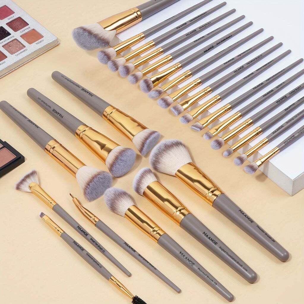 KIT 25 Pincéis Maquiagem Profissional MAANGE c Caixa