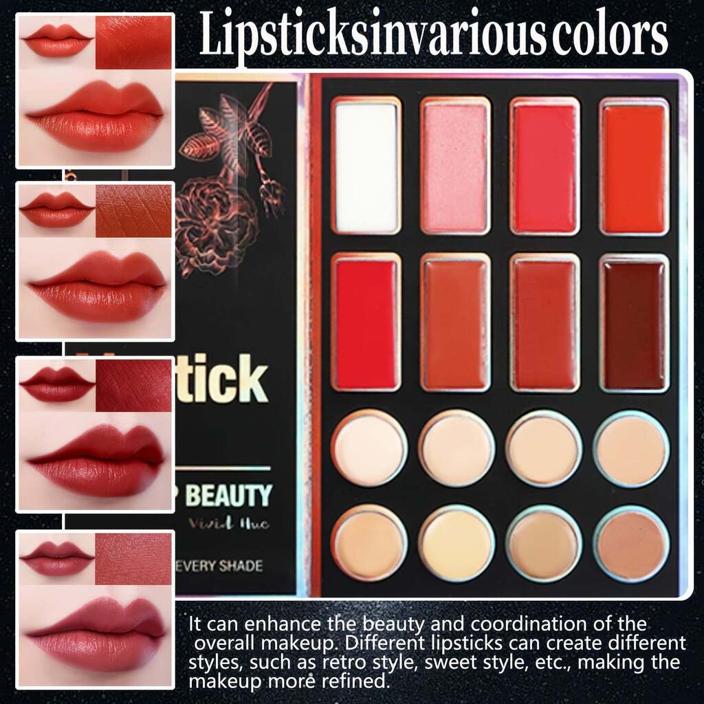 Kit Paleta 55 Cores Sombras Gloss Contorno Corretivo e Iluminador ElaShopp