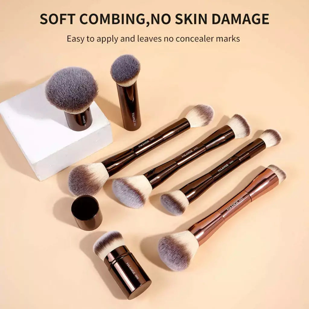 Kit 21 Pincéis de Maquiagem Profissional MAANGE com Bolsa