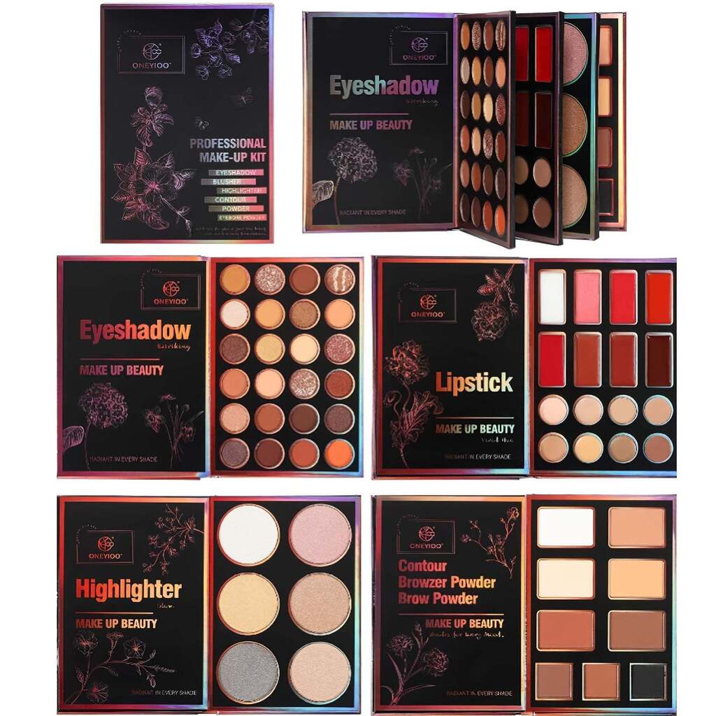 Kit Paleta 55 Cores Sombras Gloss Contorno Corretivo e Iluminador ElaShopp