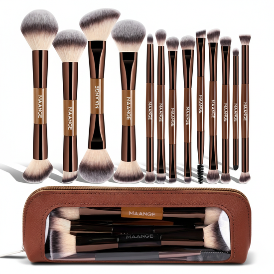 KIT 13 Pincis Maquiagem MAANGE Bolsa Cerdas Macias Dia a Dia