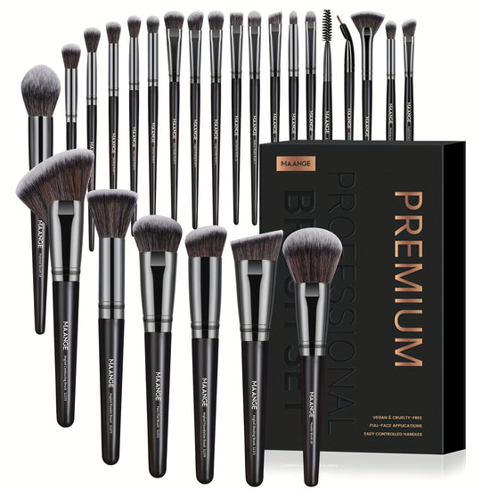 KIT 25 Pincis Maquiagem Profissional MAANGE c Caixa